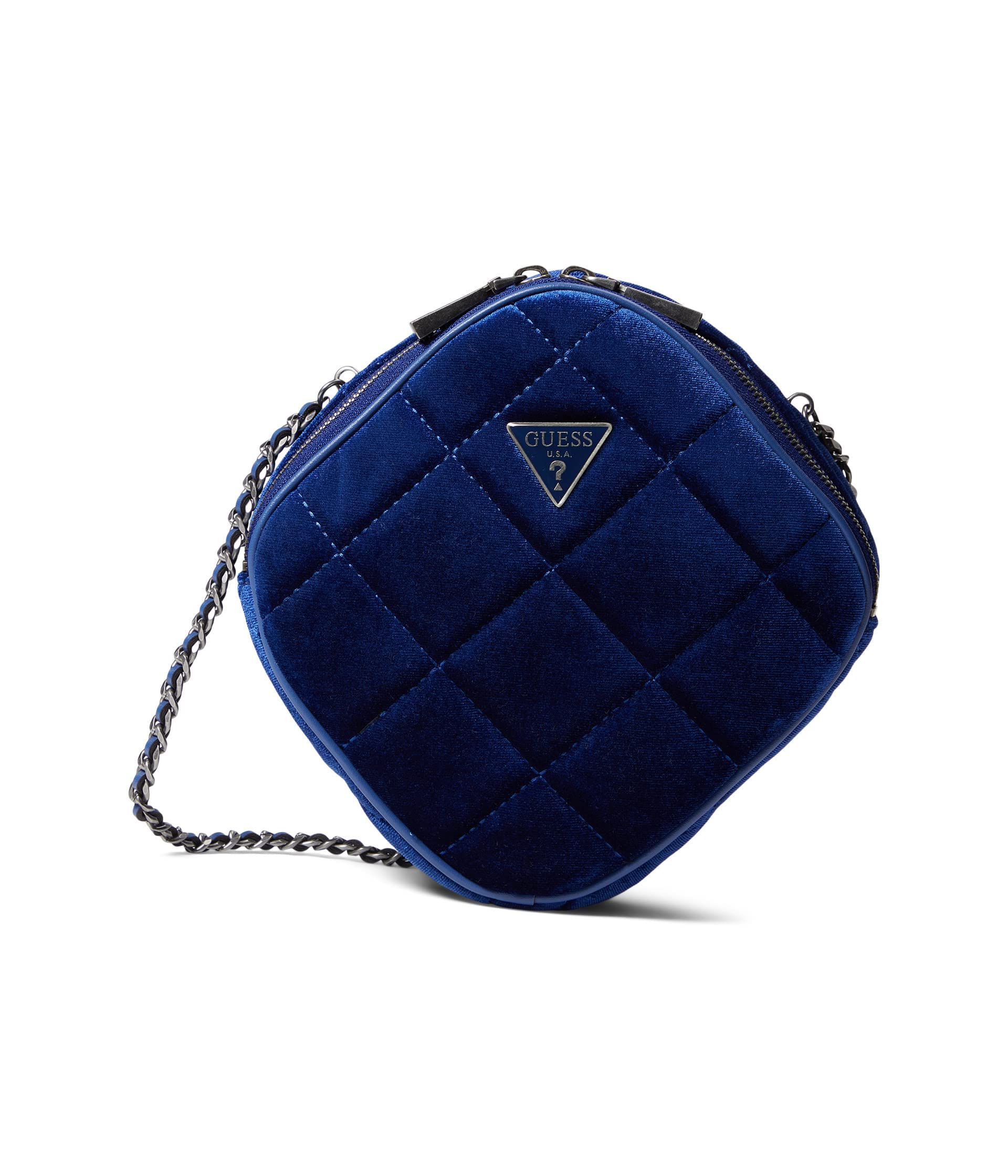 GUESS Cessily Crossbody Bag for Women - Sapphire Blue Leather Purse, Adjustable Strap, Compact Size for Daily Use, Perfect for Work, Travel & Shopping