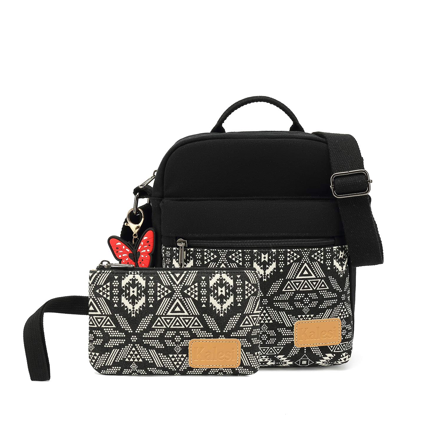 Stylish Kalesi Small Canvas Crossbody Bag & Purse Set for Women & Girls - Perfect for School, Travel & Everyday Use