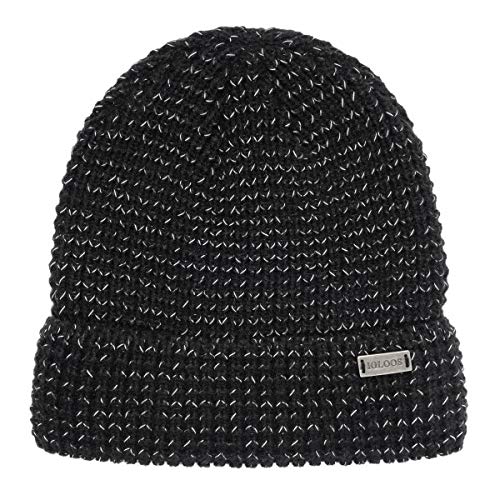 Igloos Men's Reflective Waffle Cuff Beanie Hat - Warm Winter Knit Cap for Running, Hiking & Outdoor Activities