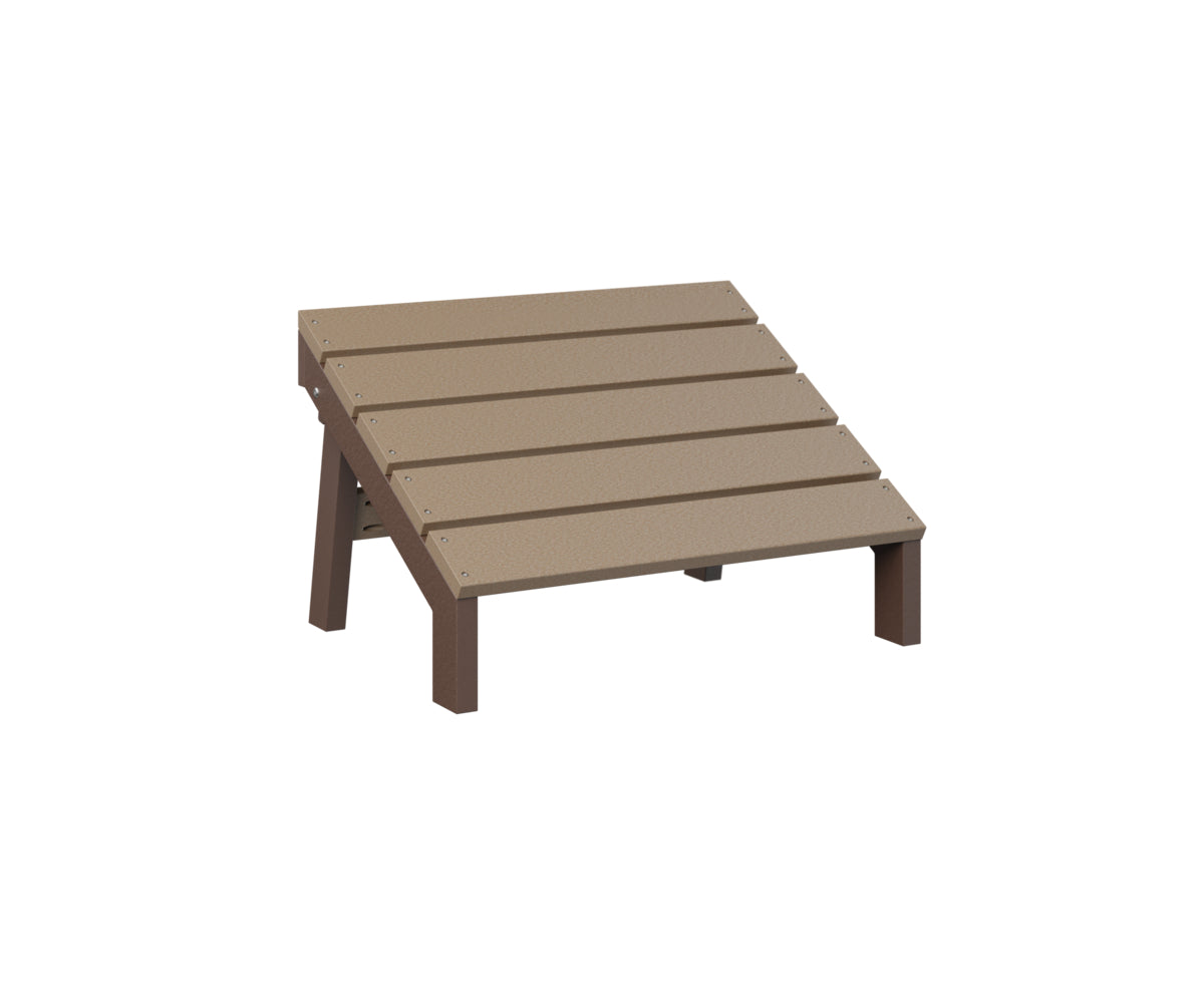 Berlin Gardens Mayhew Folding Adirondack Footstool - Outdoor Patio Furniture with Comfortable Footrest for Deck, Garden, Poolside Relaxation
