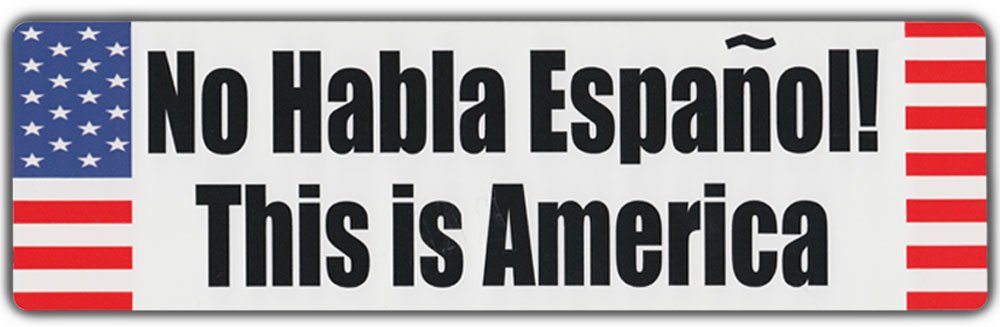 NO Habla Espanol Bumper Stickers - Patriotic Car Decals for American Pride | Show Your Support for Legal Immigration | Perfect for Cars, Trucks & Windows