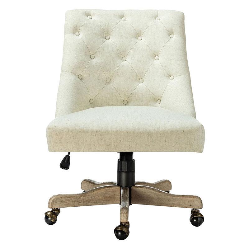 Estelle Upholstered Tufted Office Chair - Ergonomic Desk Chair with Lumbar Support for Home & Office Workspace | Comfortable Computer Chair for Long Hours Sitting
