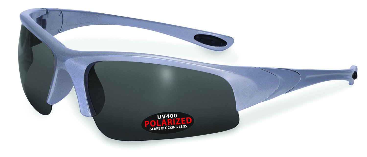 Polarized Sunglasses for Men & Women - SSP Eyewear Silver Frame with Grey Lenses (CHEWUCH SLV GRY) - UV Protection, Lightweight & Stylish for Driving, Fishing & Outdoor Activities