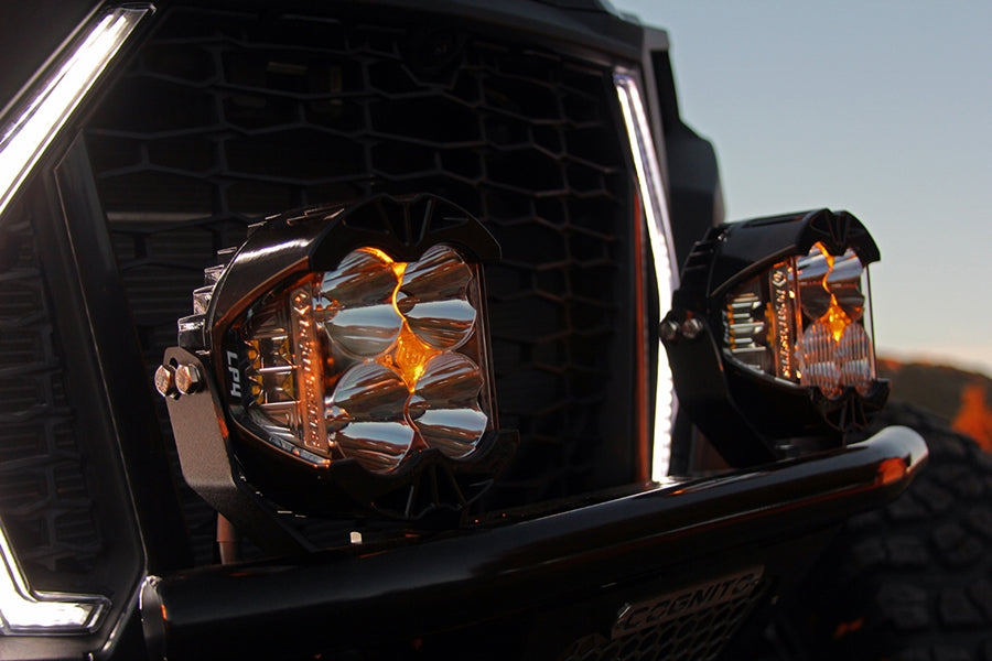 Baja Designs LP4 Pro LED Light Bar - Single Amber Lens for Off-Road Driving & Combo Beam | Perfect for Trucks, Jeeps & UTVs in Dusty or Foggy Conditions