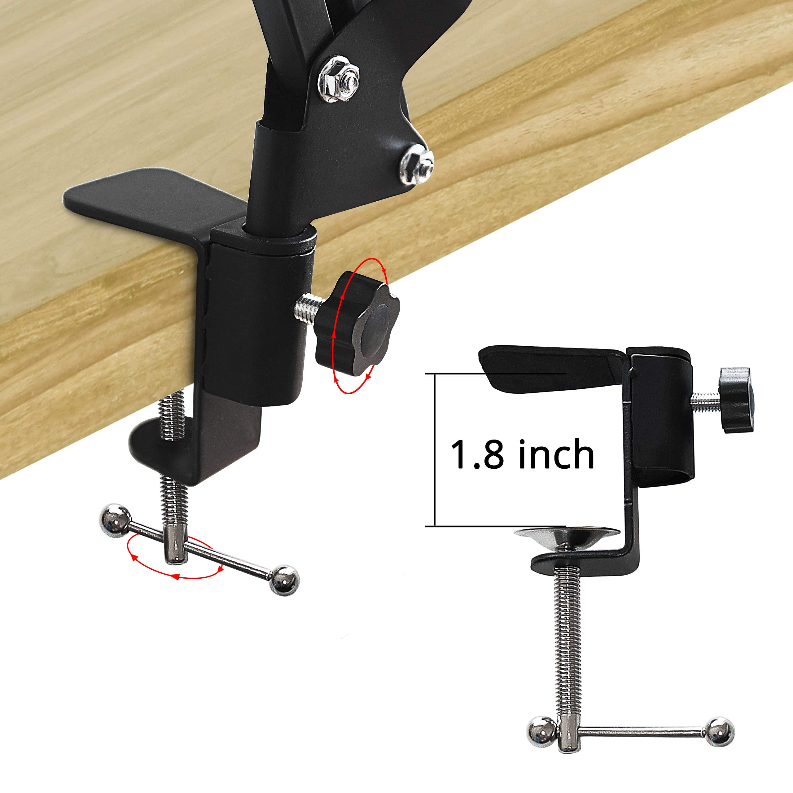Flexible Overhead Phone Stand with Clamp - Adjustable Arm Mount for Live Streaming, Webcam, Video Recording - Perfect for TikTok, YouTube & Zoom Meetings