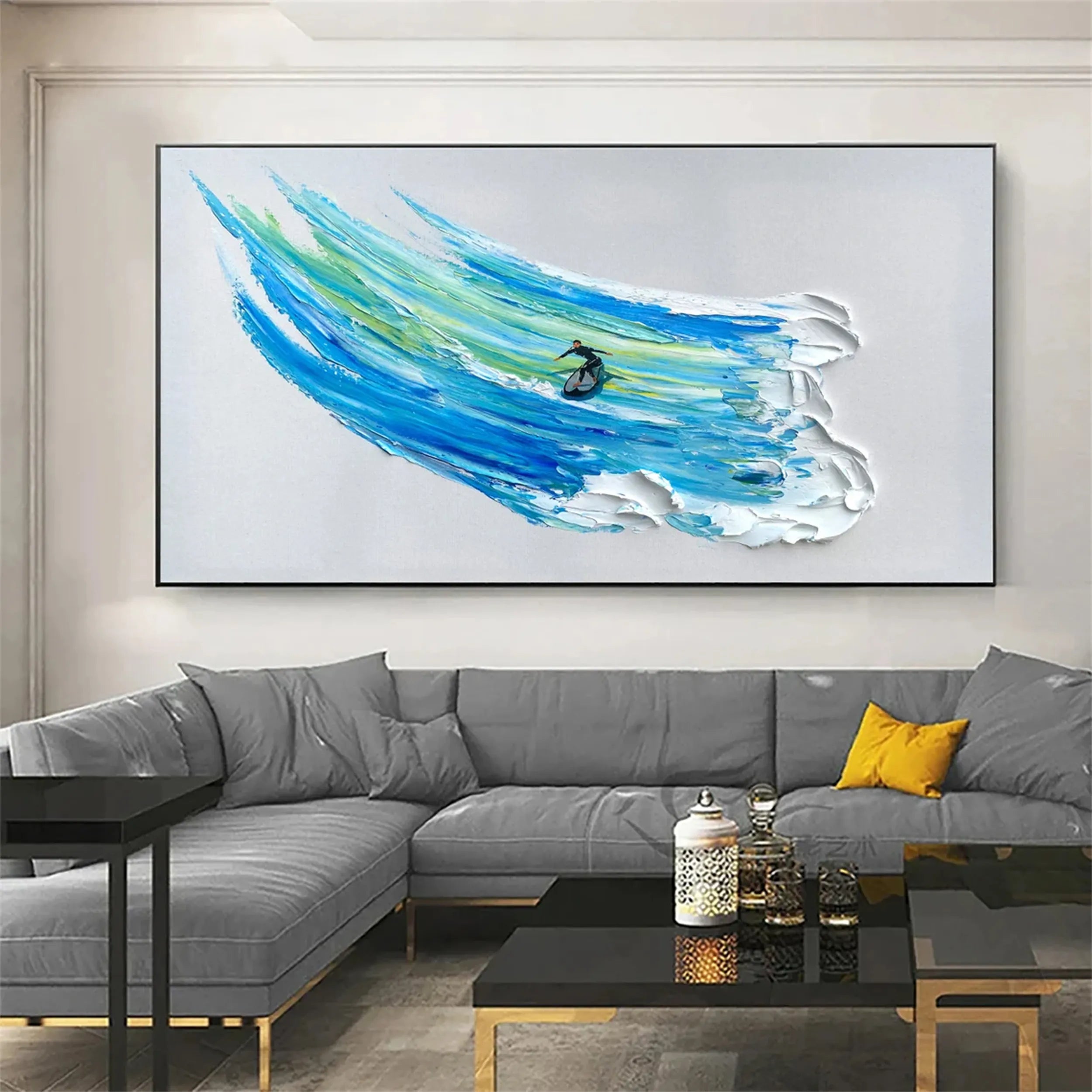 Ocean and Sky Painting #OS126 - Stunning Coastal Wall Art for Living Room, Bedroom & Office Decor