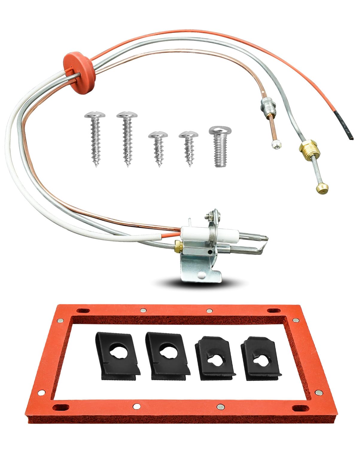 Natural Gas Water Heater Pilot and Igniter Assembly Replacement Kit - Compatible with Rheem & GE SmartWater Heater (Model GG50T06AVH00, AS39845, 22V40PF1) - Perfect for Home Water Heater Repair & Maintenance