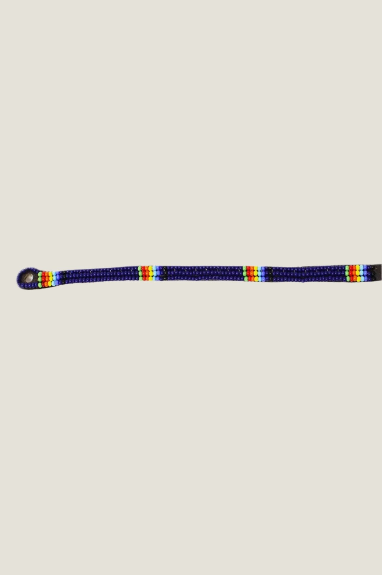 Authentic Maasai Beaded Band - Handmade Dark Blue Tribal Bracelet for Men & Women - Perfect for Cultural Events, Weddings & Boho Fashion