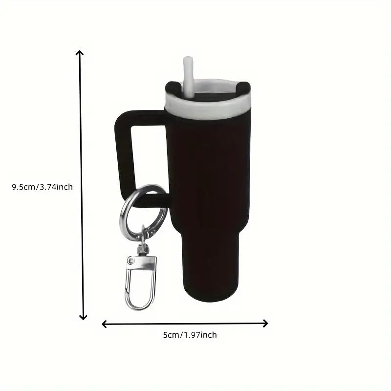 Detachable Mini Tumbler Keychain with Lipstick Storage - Cute Cup Keychain for Women, School Bag Accessory & Backpack Charm - Perfect for Daily Use, Travel, and Gift Giving