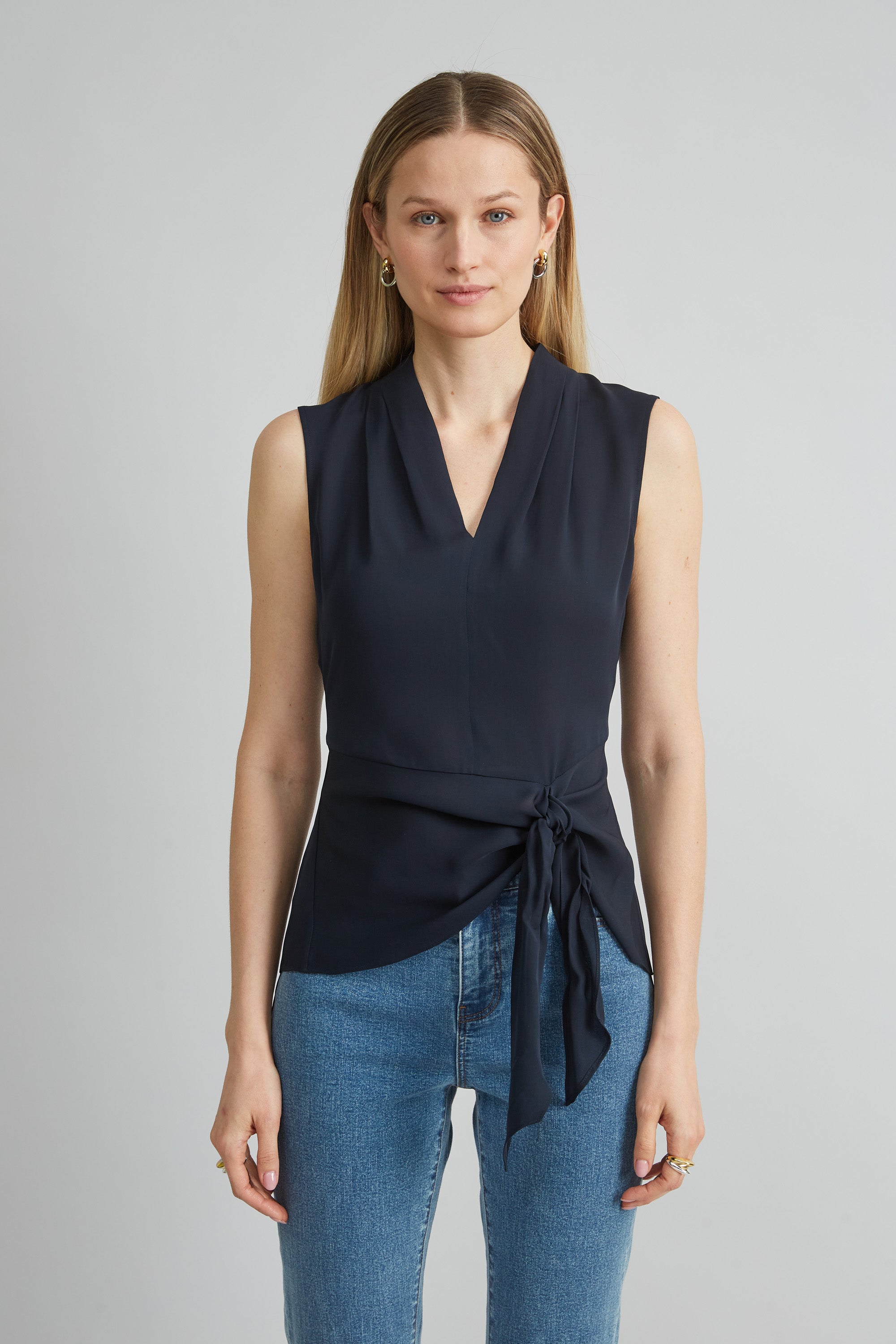 Elegant Silk Side Tie Blouse for Women - Soft & Breathable Summer Tops - Perfect for Office Wear, Date Nights & Casual Outings