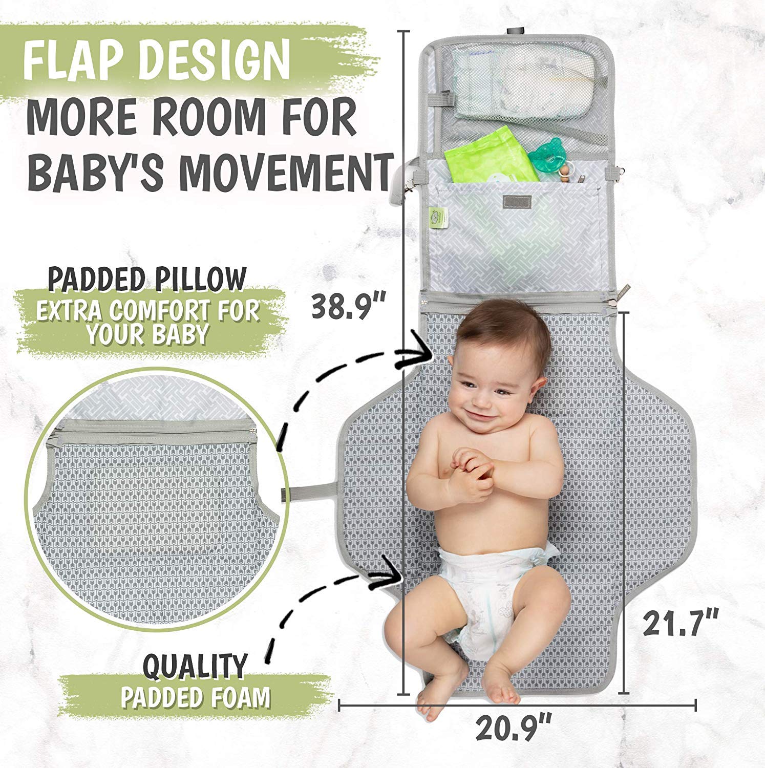 **KeaBabies Waterproof Diaper Bag Backpack with Foldable Changing Pad - Multi-Functional Baby Travel Bag for Parents - Perfect for On-the-Go Diaper Changes, Air Travel, and Daycare Essentials**