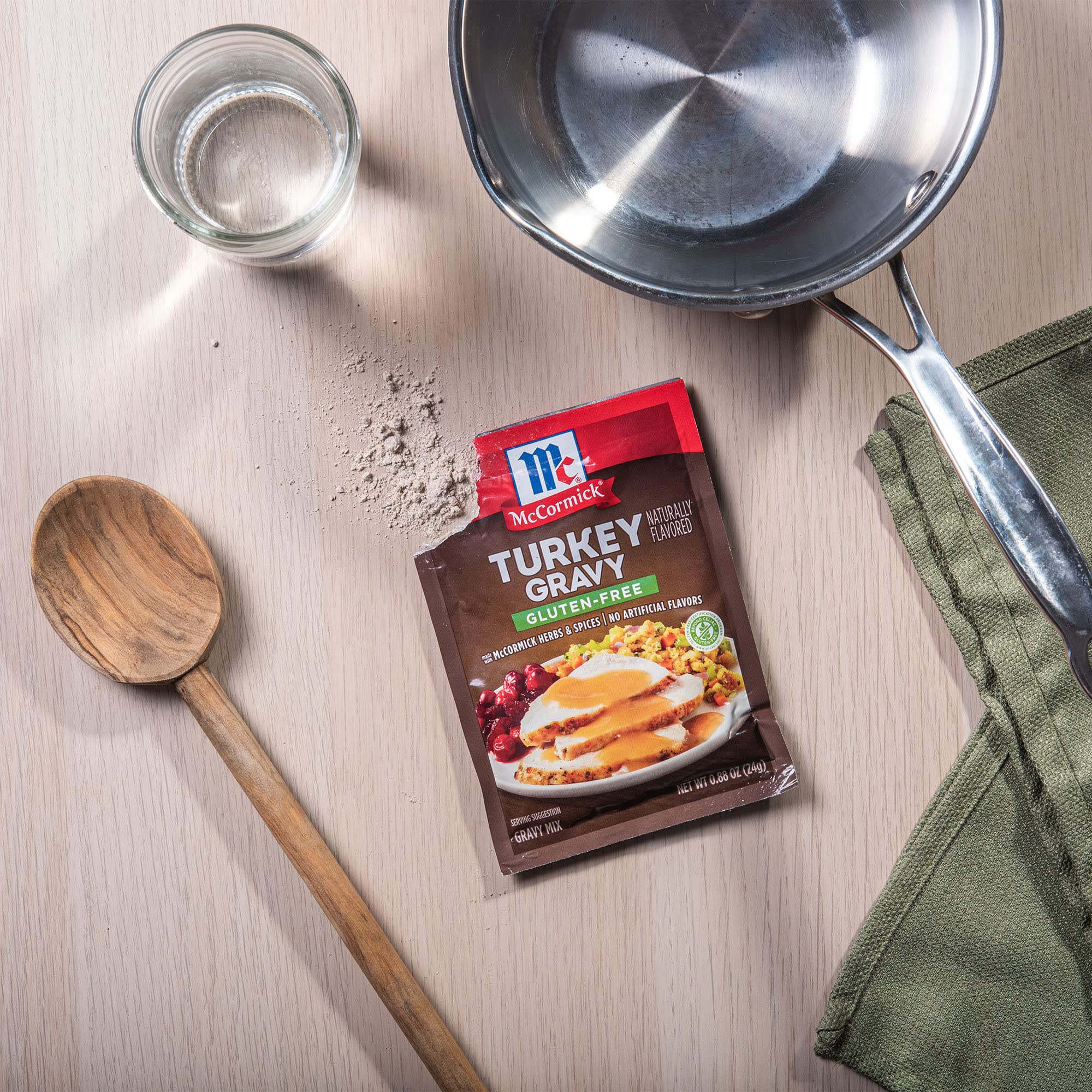 McCormick Gluten Free Turkey Gravy Mix - 0.88 oz Packets for Thanksgiving, Holiday Dinners & Easy Homemade Meals