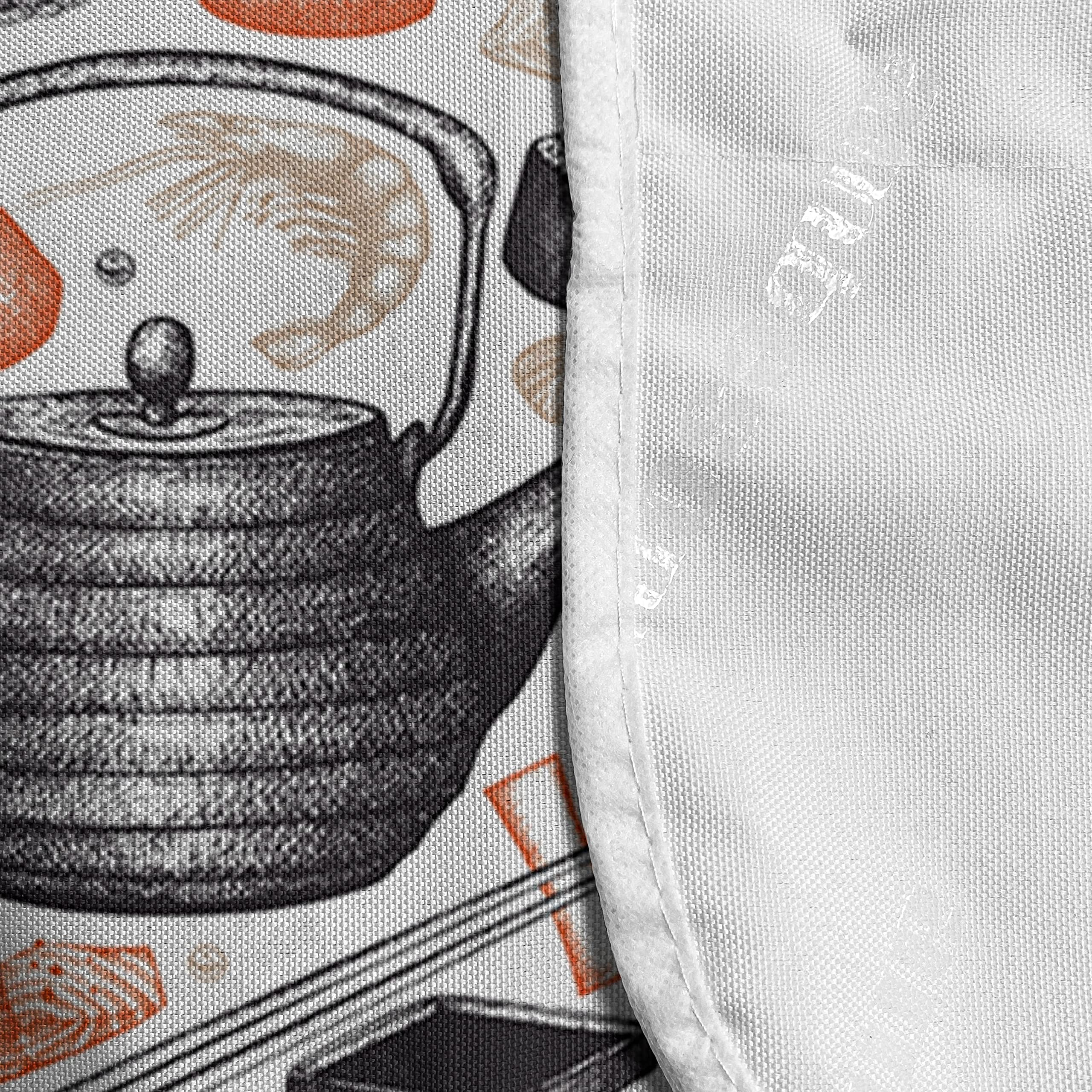 Ambesonne Sushi Microwave Cover - Waterproof Kitchen Organizer with Pockets, 36
