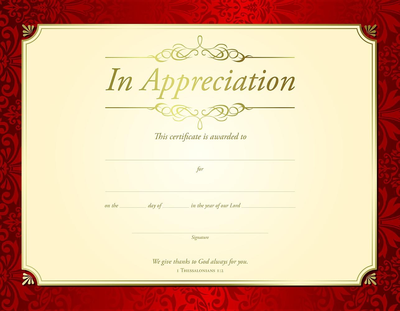 Warner Press Gold FOI Appreciation Certificate - Premium Quality Award for Recognition & Achievements - Perfect for Employee Awards, Graduation Gifts, and Retirement Celebrations