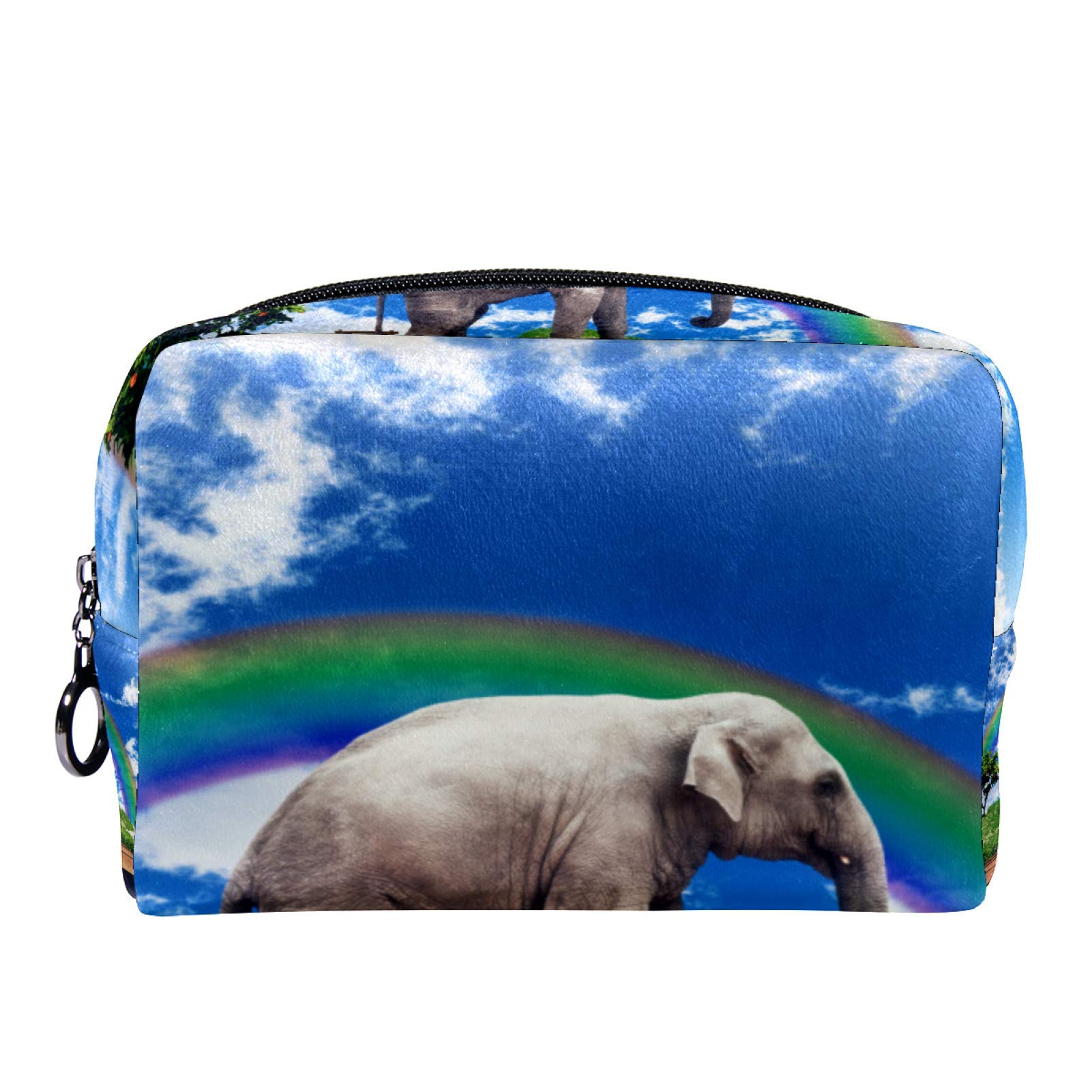 Waterproof Travel Makeup Bag for Women - Large Cosmetic Organizer with Elephant Grass Design, Perfect for Toiletries & Travel Accessories - Ideal for Vacation, Gym, and Daily Use