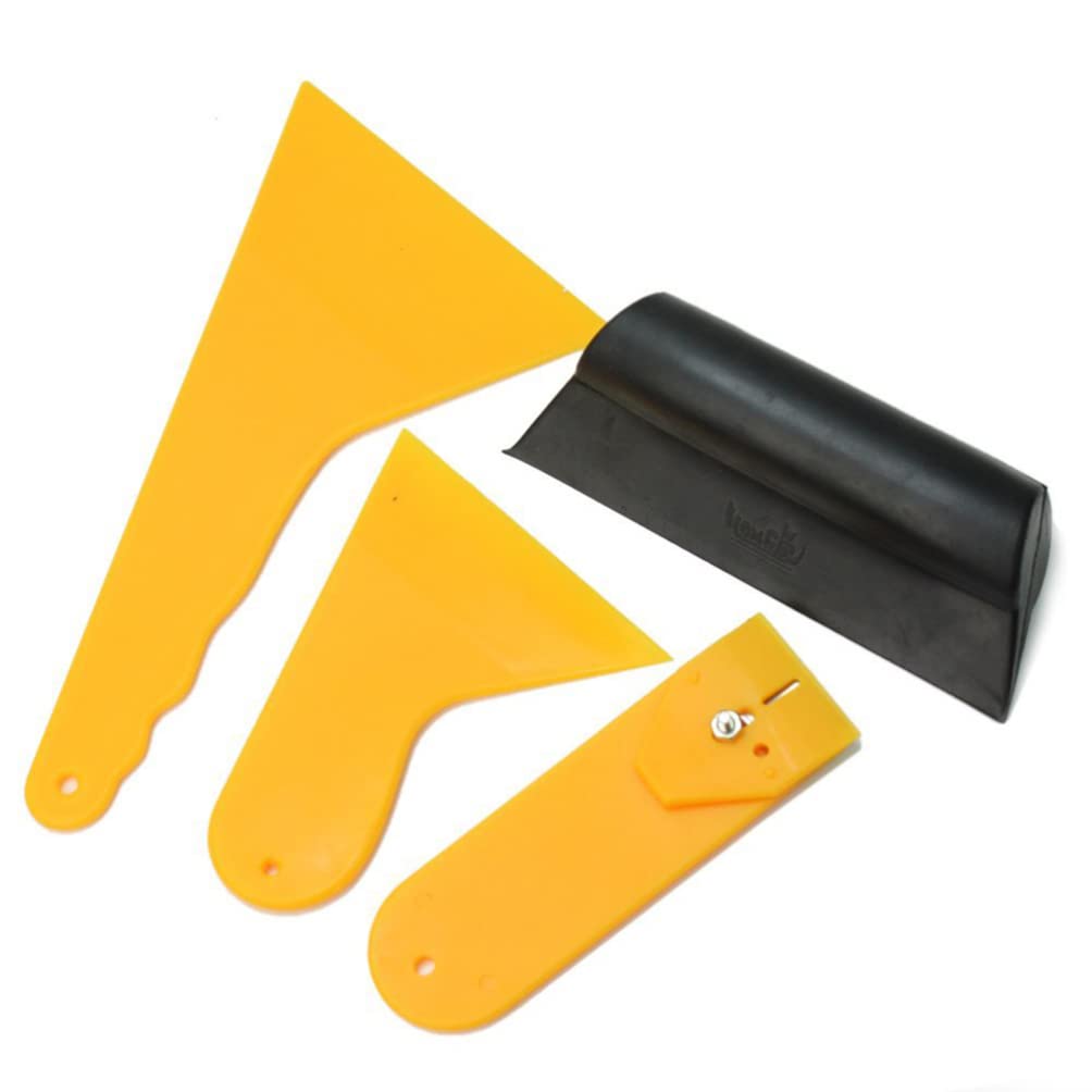 FAVOMOTO 7-Piece Vinyl Squeegee Tool Kit for Window Tint, Car Wrap & Wall Decal Application - Professional Felt Squeegee, Scraper & Applicator Tools for Bubble-Free Installation - Perfect for Auto Tinting, Home Decals & DIY Projects