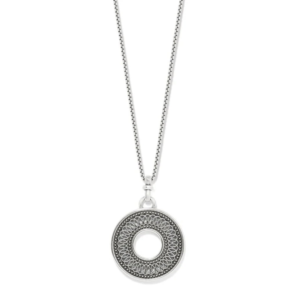 Brighton Ferrara Siena Round Necklace - Elegant Gold-Plated Pendant for Women | Perfect for Parties, Weddings & Everyday Wear