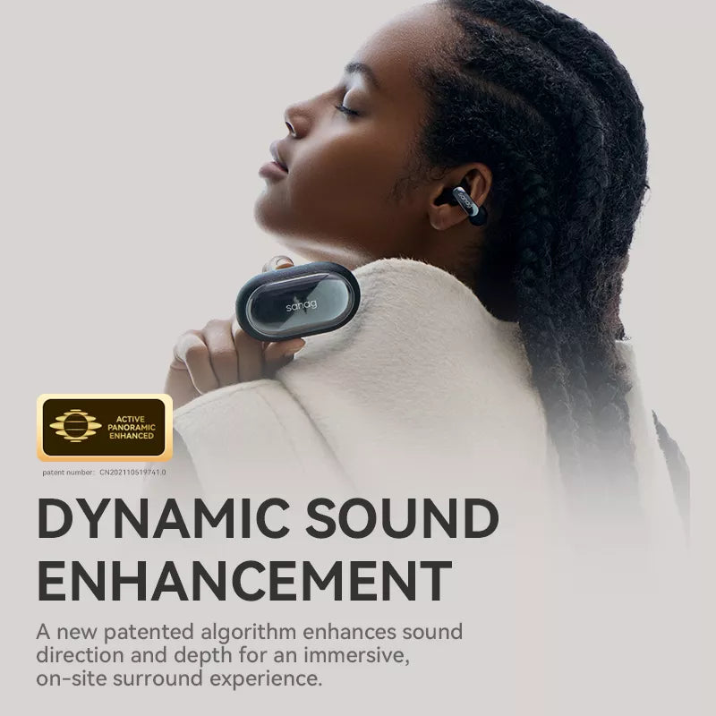 Sanag S9S Wireless Bluetooth Ear Clip Headphones with Air Conduction Technology - Perfect for Running, Cycling, and Outdoor Sports
