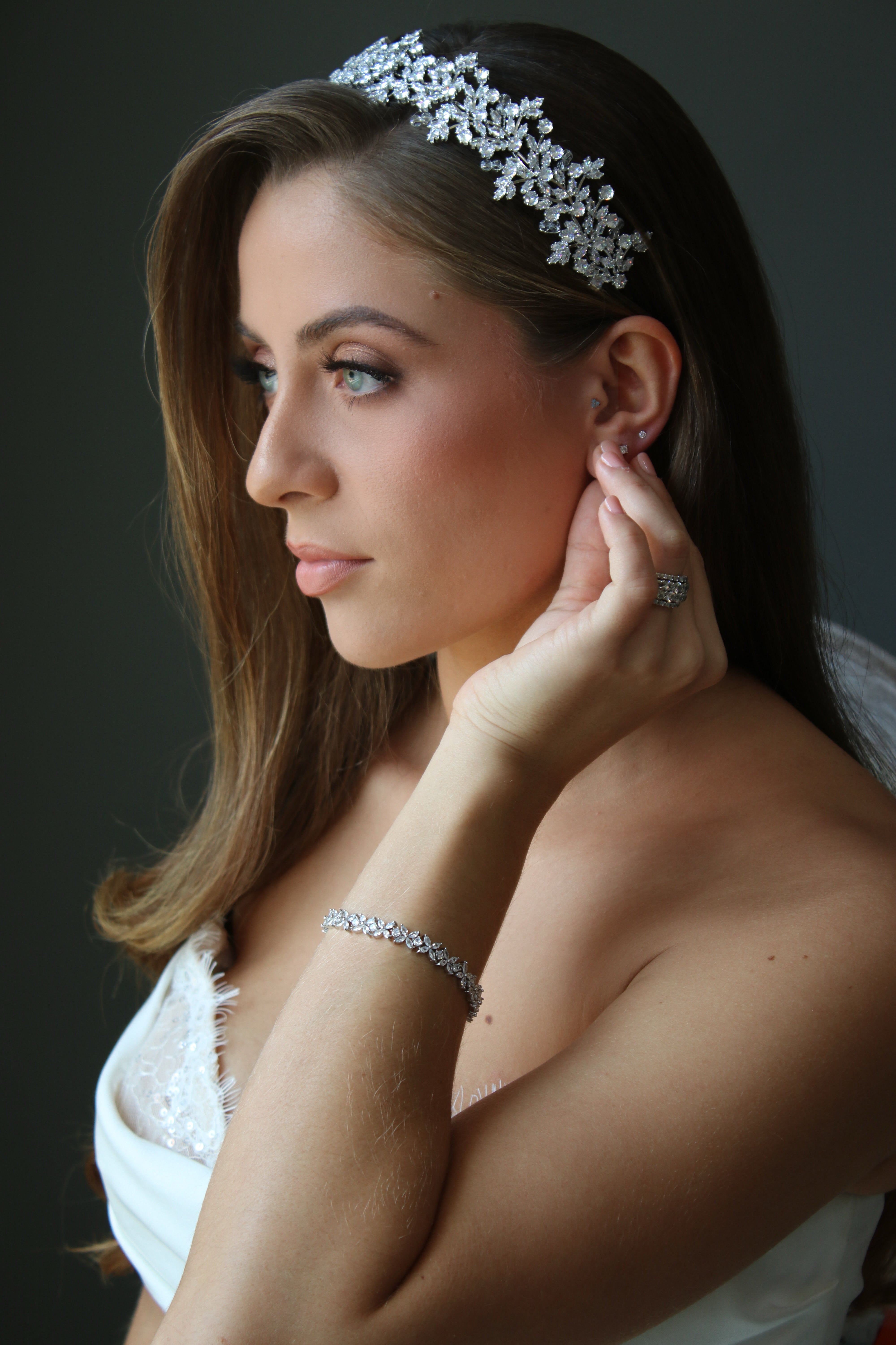 WILLA Simulated Diamond Headband Headpiece - Elegant Rhinestone Hair Accessory for Women | Perfect for Weddings, Parties & Special Occasions