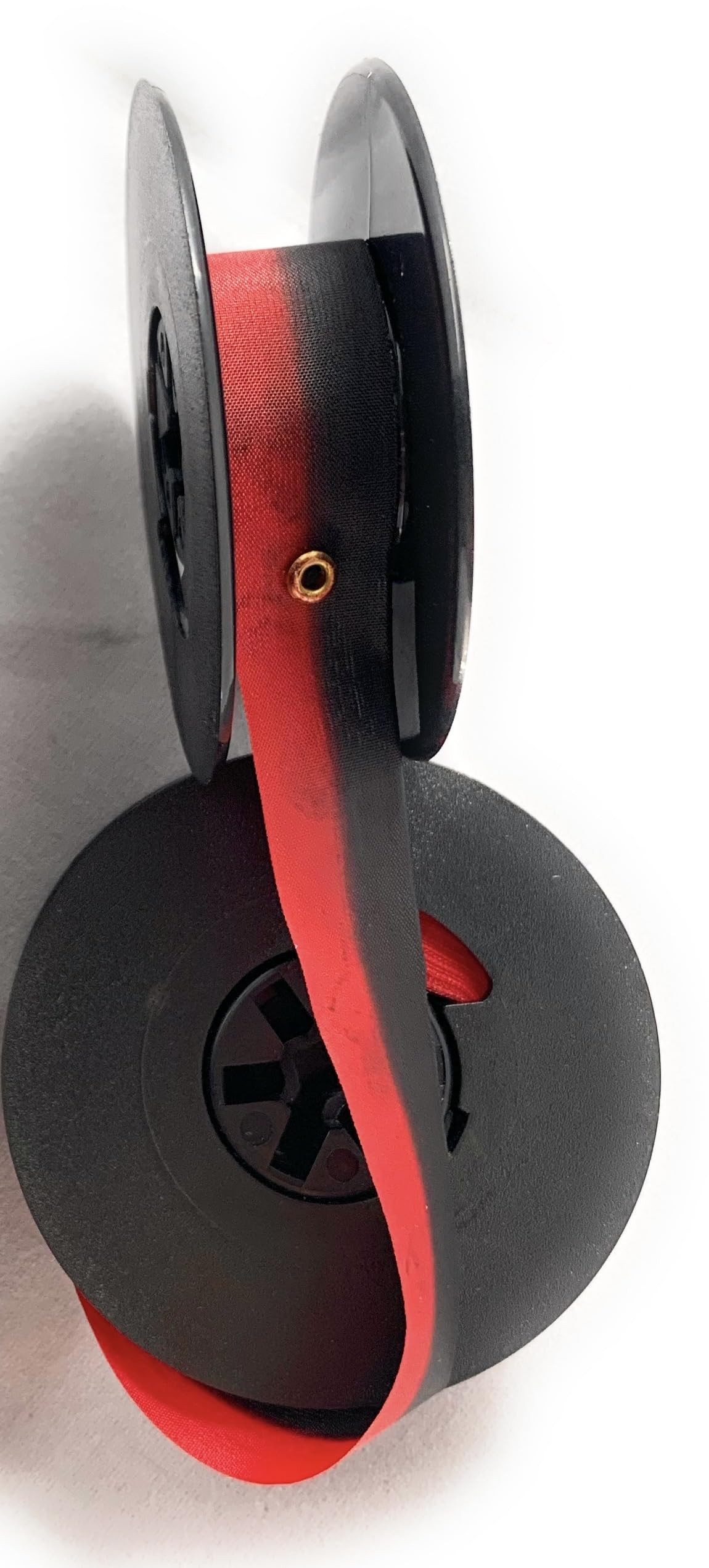 Universal Typewriter Ribbon - 1/2 Inch Wide Black & Red Ink Ribbon with Eyelets on 2 Inch Spool | Compatible with Most Manual Typewriters | Perfect for Vintage Typewriters, Office Use & Creative Writing