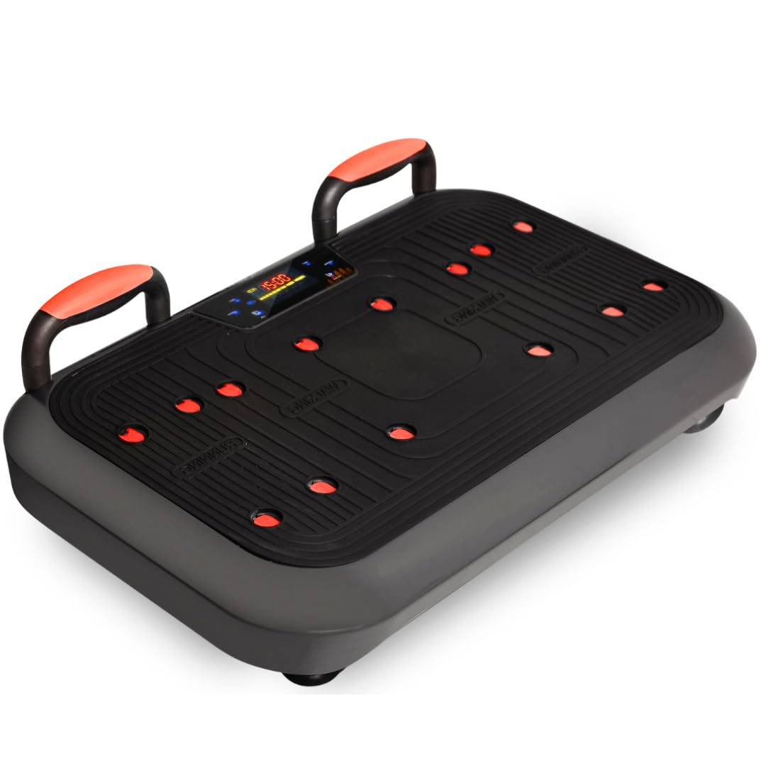SQUATZ Vibration Plate Exercise Machine with 5 Resistance Bands & Pilates Bar - Whole Body Vibration Platform for Weight Loss, Pain Relief & Lymphatic Drainage - Home Gym Equipment for Fitness, Physical Therapy & Muscle Recovery