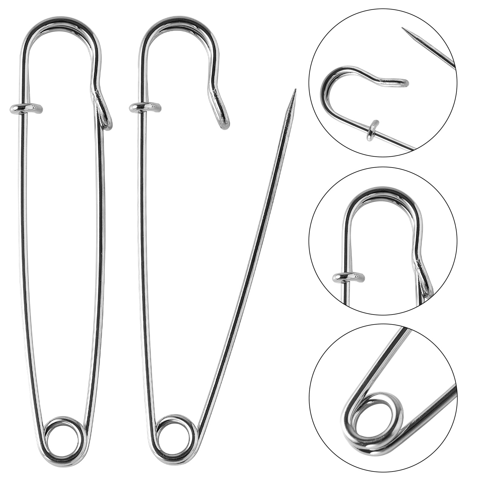 30 Pack Large Safety Pins 2.75