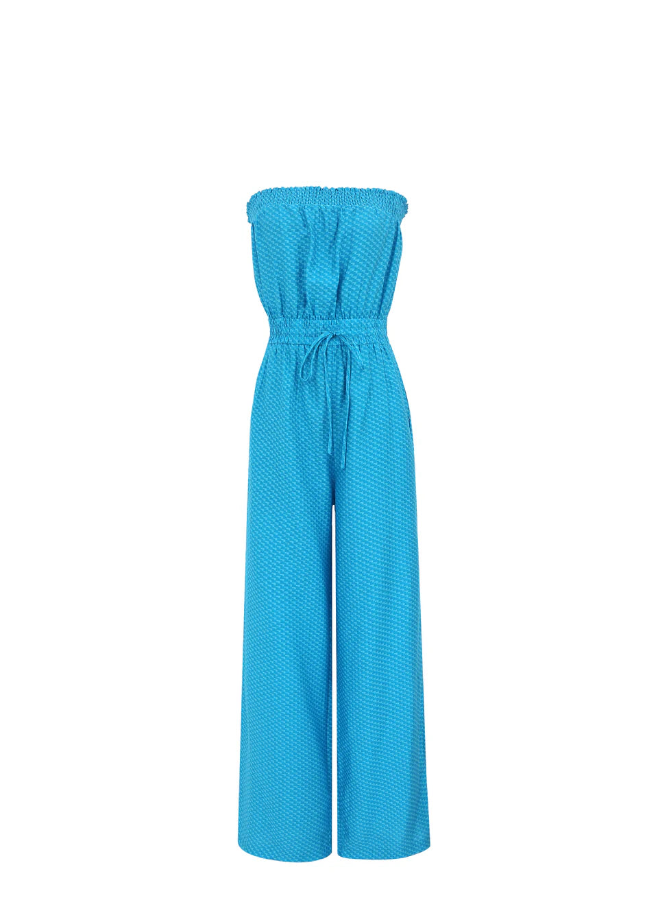 Nelly Women's Jumpsuit - Azure Blue One Piece Romper | Casual Summer Outfit for Beach, Party & Vacation Wear