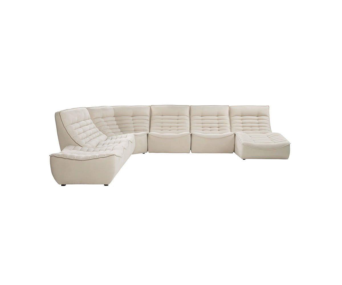 Diego 6-Piece Modular Sectional Sofa Set - Modern L-Shaped Couch with Reversible Chaise for Living Room, Lounge & Family Room - Comfortable & Stylish Home Furniture