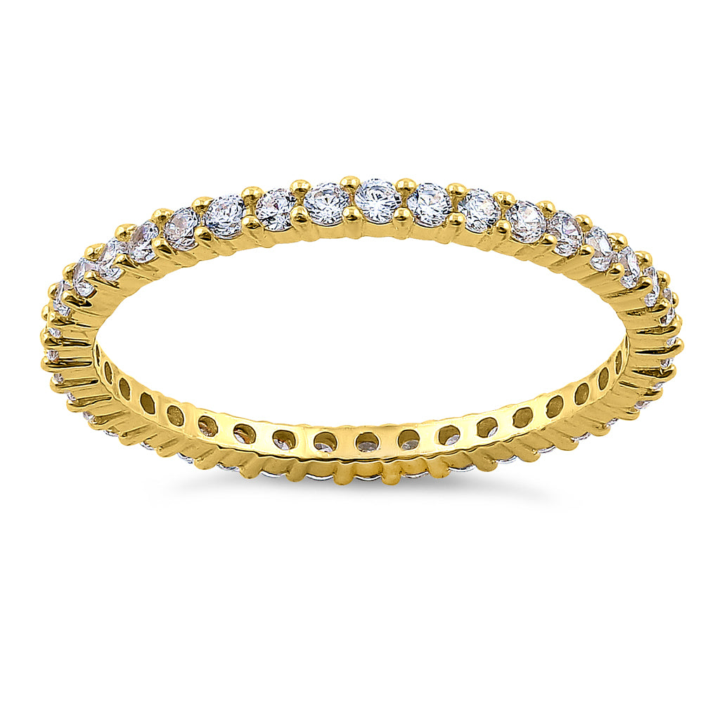 14K Yellow Gold Round Eternity Diamond Band - 0.70 ct. Wedding Ring for Women, Anniversary Gift, Bridal Jewelry for Everyday Wear & Special Occasions