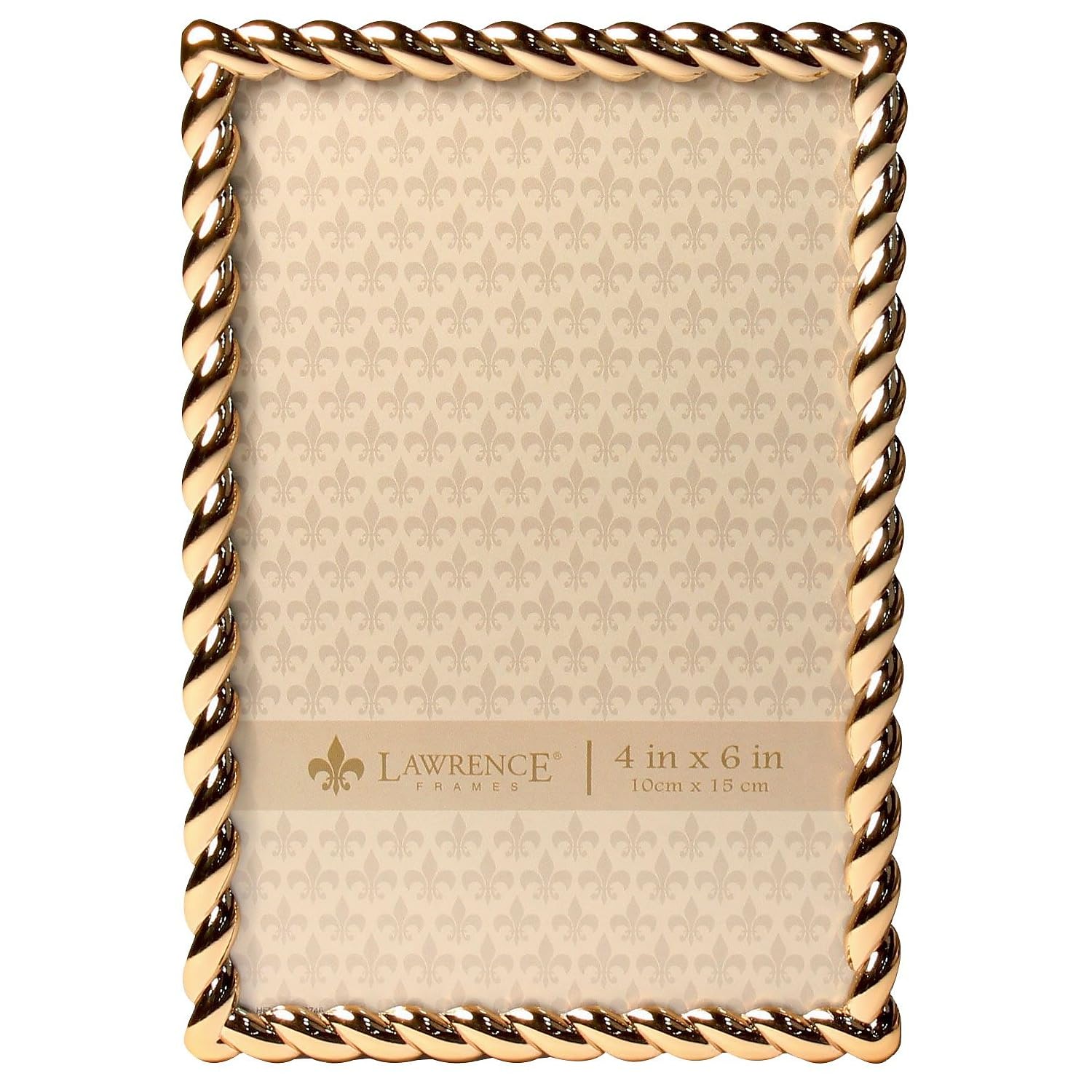 Golden Rope Picture Frame 4x6 - Elegant Lawrence Frames for Wall Decor