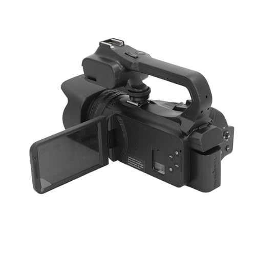 4K Vlogging Camera with 64MP & 18x Digital Zoom - WiFi Night Vision Camcorder with 4-inch Touch Screen, Microphone, Remote Control & Fill Light - Perfect for YouTube, Travel Videos, Live Streaming & Low Light Recording