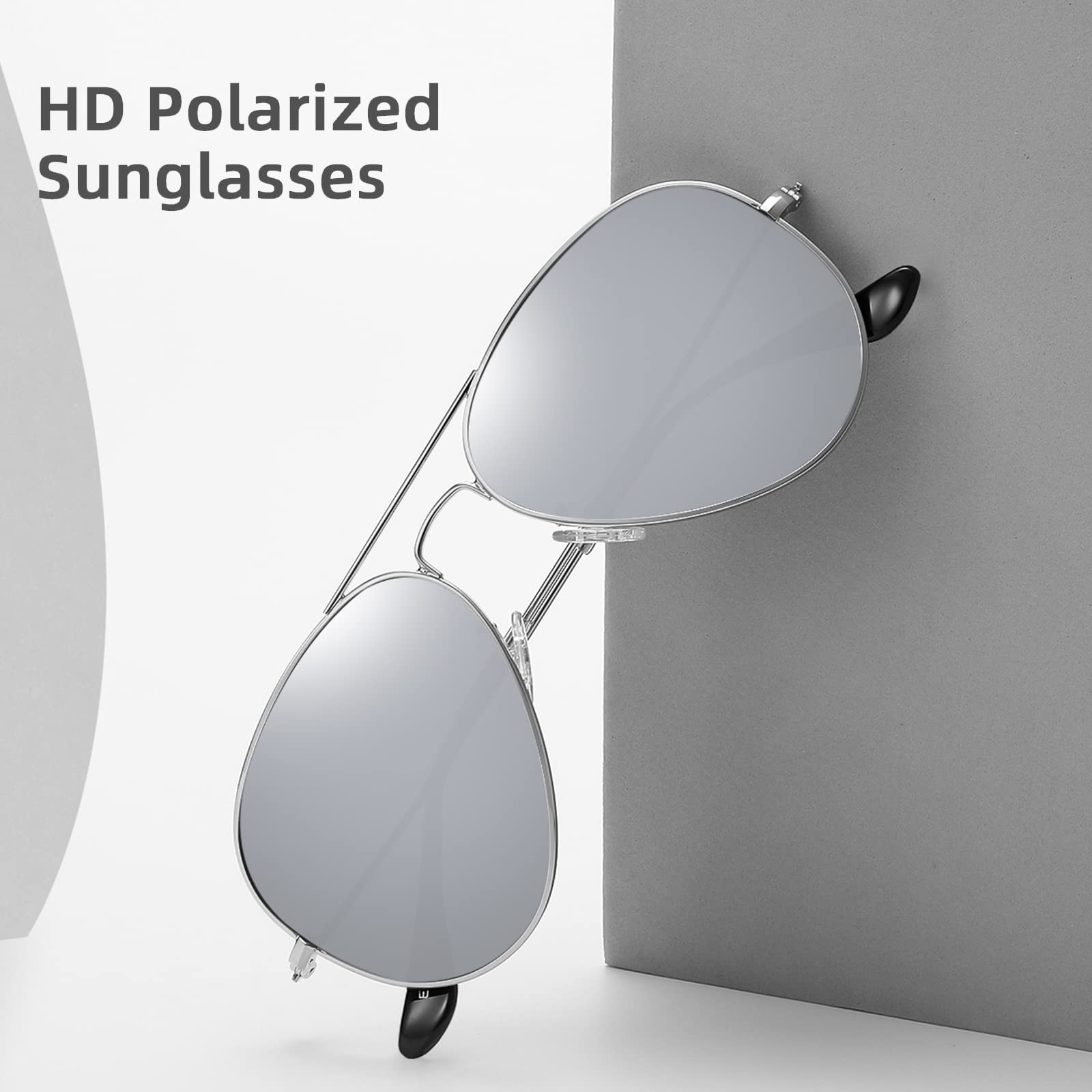 Polarized Aviator Sunglasses for Men & Women - UV400 Protection, Metal Frame - Perfect for Driving, Outdoor Activities & Fashion Accessories