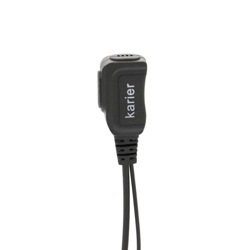 2 Pin Walkie Talkie Headset with PTT Mic - 10 Pack Clear Acoustic Tube Earpiece for Motorola CP200 GP300 GP3188 CLS1410 CLS1100 Two Way Radios - Perfect for Security, Construction & Event Staff Communication