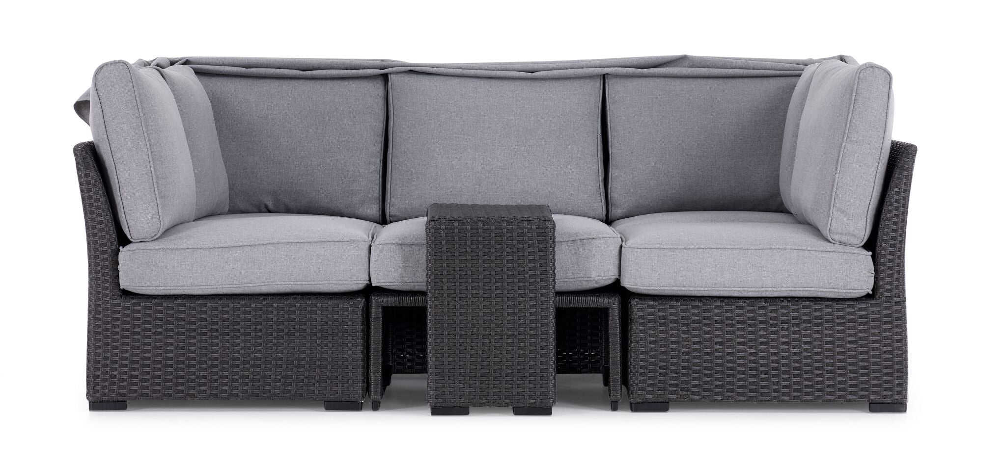 Caprie Outdoor Day Bed - Black & Grey - Perfect for Patio, Garden, or Poolside Relaxation