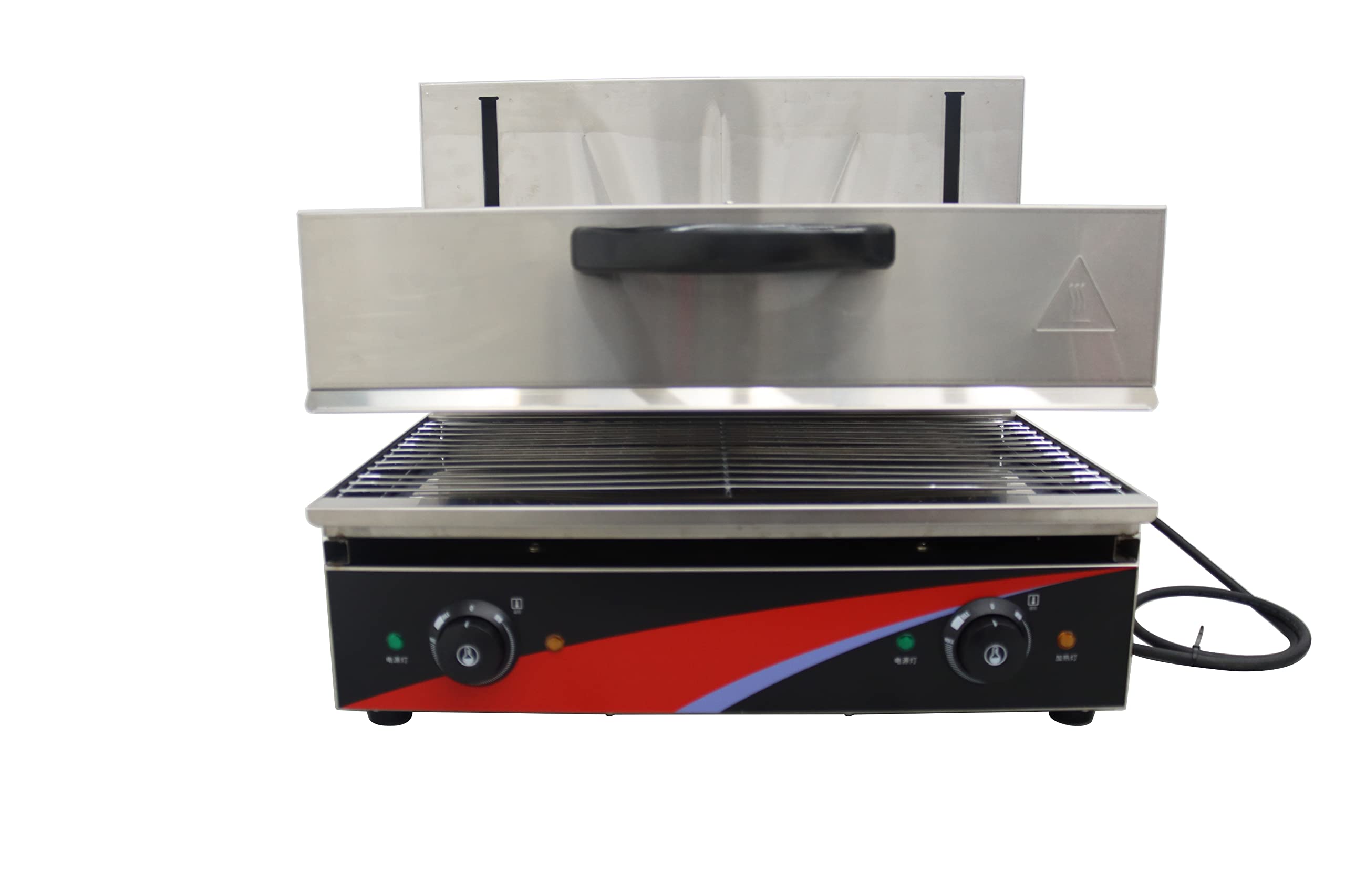 INTSUPERMAI 220V 4000W Commercial Electric Salamander Broiler - Stainless Steel Lift-Up Food Warmer, Cheese Melter & Grill Oven for Restaurants, Catering & BBQ