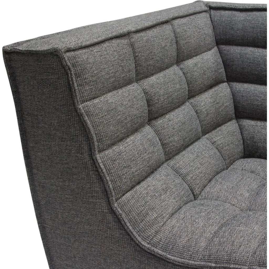 3-Piece Corner Modular Sectional Sofa in Grey - Modern L-Shaped Couch for Living Room, Lounge & Family Room