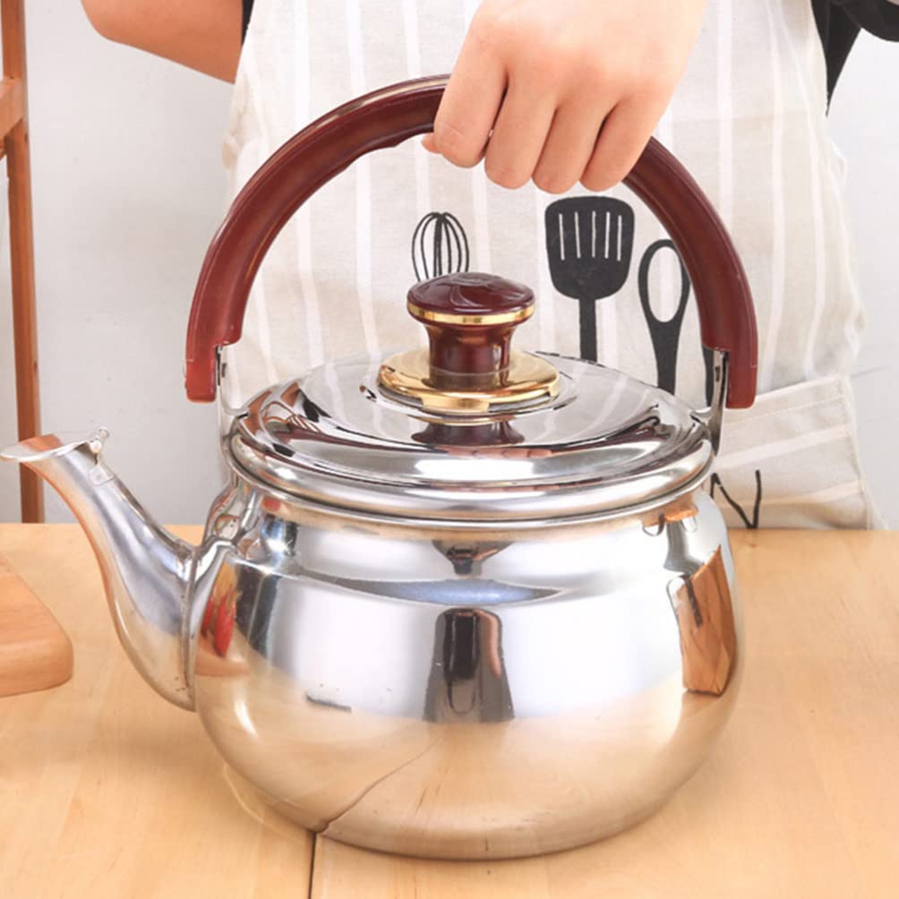 Wakauto Stainless Steel Whistling Tea Kettle - Ceramic Stovetop Teapot with Loud Whistle for Gas & Electric Stoves - Perfect for Home, Office & Outdoor Camping
