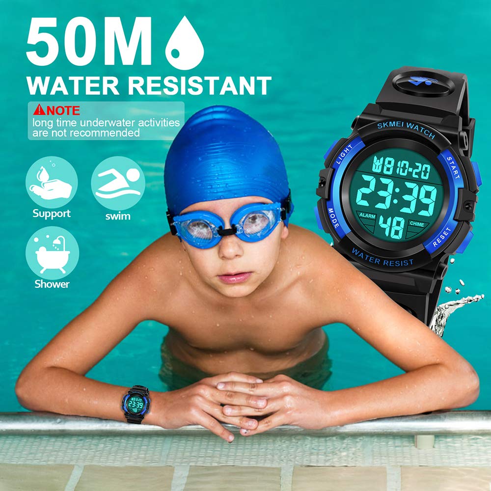 ATIMO Kids Digital Sports Watch - Waterproof, Shockproof, LED Backlight - Perfect for Boys & Girls - Ideal for School, Sports, and Outdoor Activities