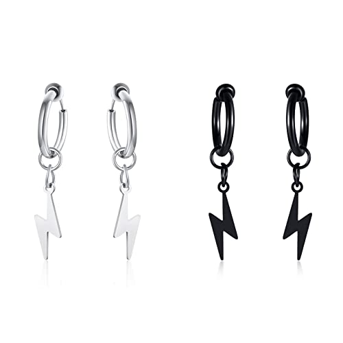 Silver&Black-non pierced earrings