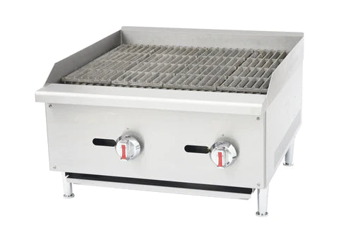 Cookline CCB 24 24-Inch Commercial Gas Countertop Radiant Charbroiler Grill - Perfect for Restaurants, Diners & Outdoor BBQ Cooking