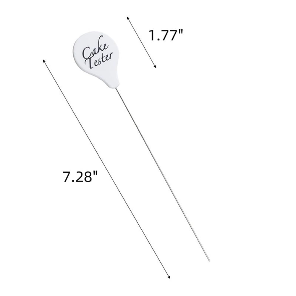 4 Pcs Stainless Steel Cake Tester Needles - Reusable Baking Probe Skewers for Perfect Cake Doneness - Essential Kitchen & Home Baking Tools - Great Stocking Stuffers & Christmas Gifts for Bakers - Ideal for Testing Cakes, Cupcakes, and Breads