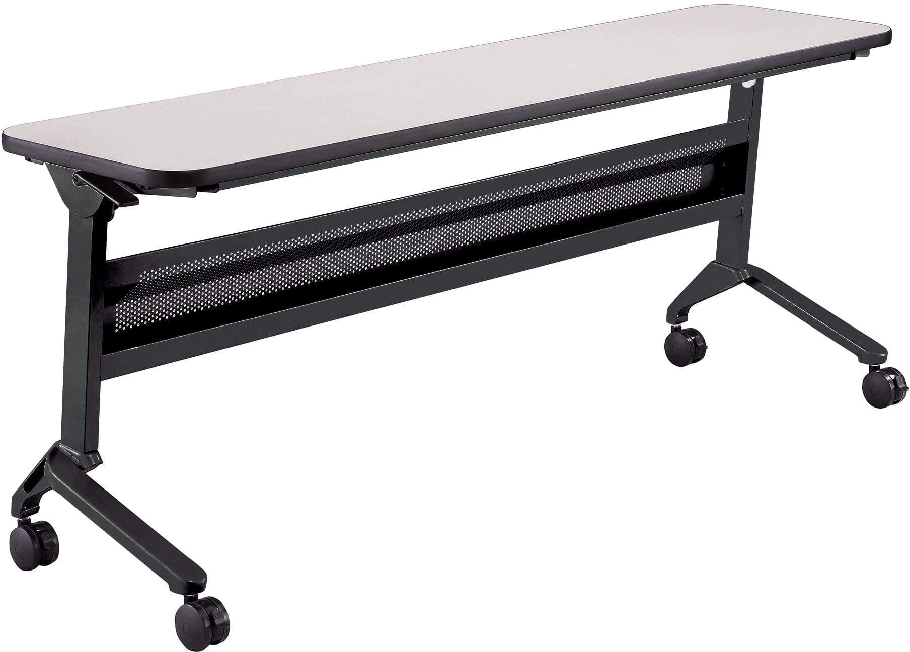 Safco Flip N Go 18 x 72 Inch Rectangular Training Table with Wheels - Portable Folding Conference Desk for Office, Classroom & Meetings [LF1872T] - Perfect for Training Sessions, Workshops & Collaborative Workspaces