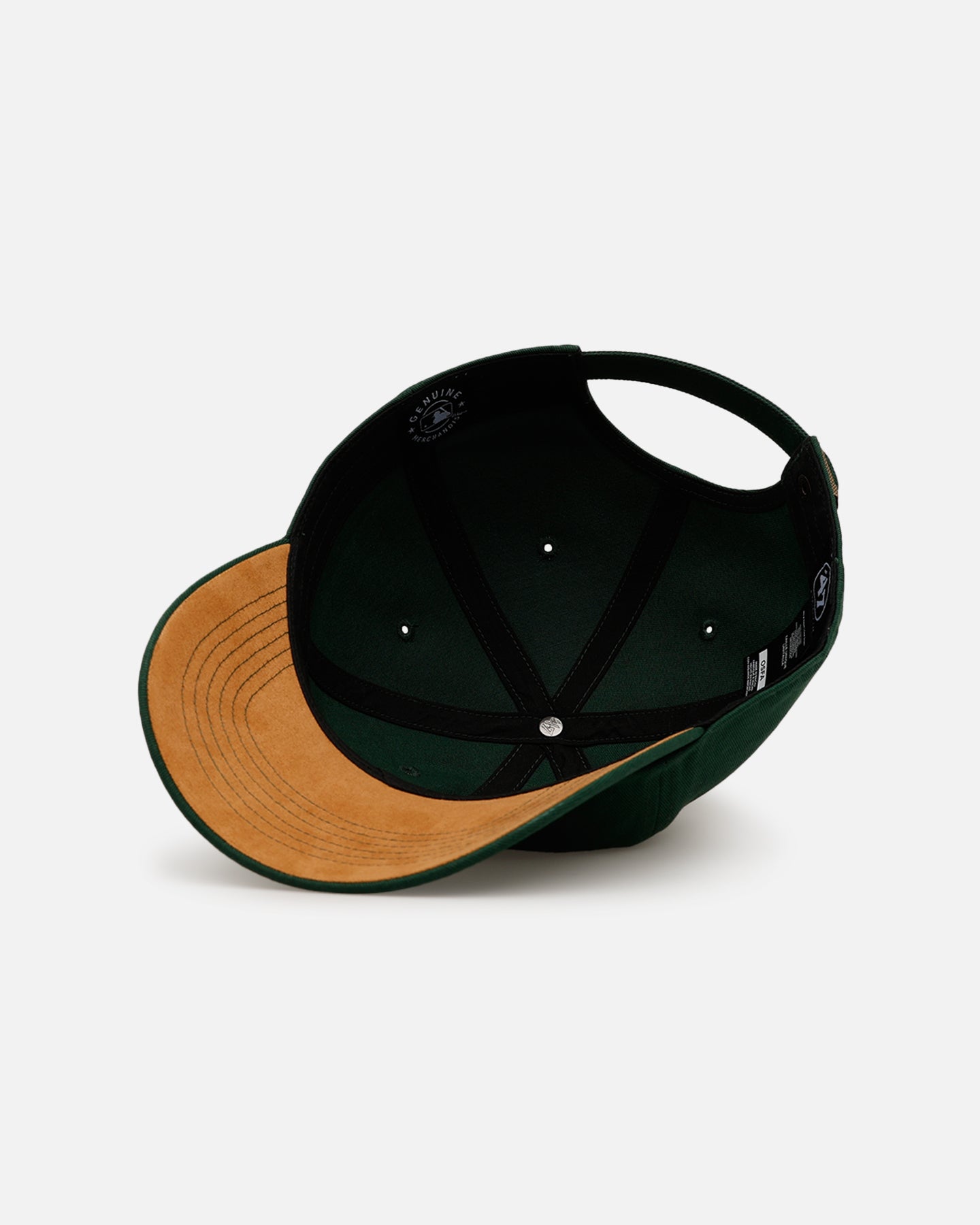 New York Yankees 'Yankees Color Wheel' Suede Undervisor 47 Clean Up Strapback Cap - Dark Green Baseball Hat for Men, Game Day & Streetwear Fashion