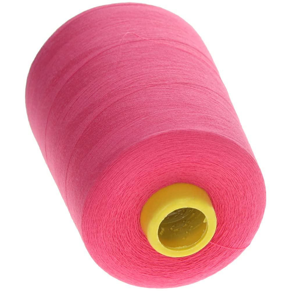 Bettomshin 2-Pack High-Quality Polyester Serger Thread - 8000 Yards Per Spool (402 Dia) - Machine & Hand Sewing Embroidery Thread in Light Red 161 - Perfect for Quilting, Garment Construction & Serger Overlocking
