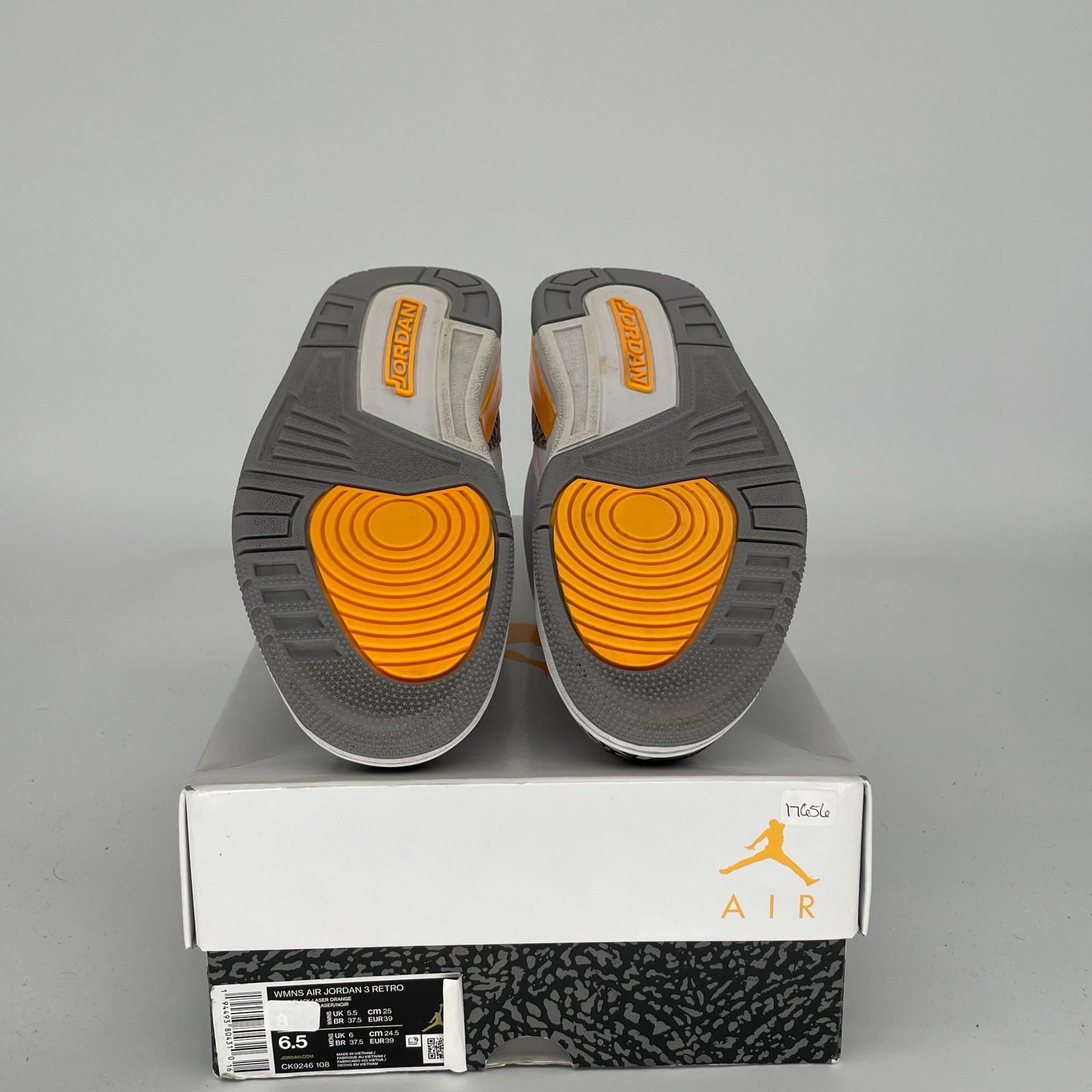 AIR JORDAN 3 LASER ORANGE Women's Basketball Shoes Size 6.5/8W CK9246-108 - Perfect for Streetwear Fashion & Court Performance