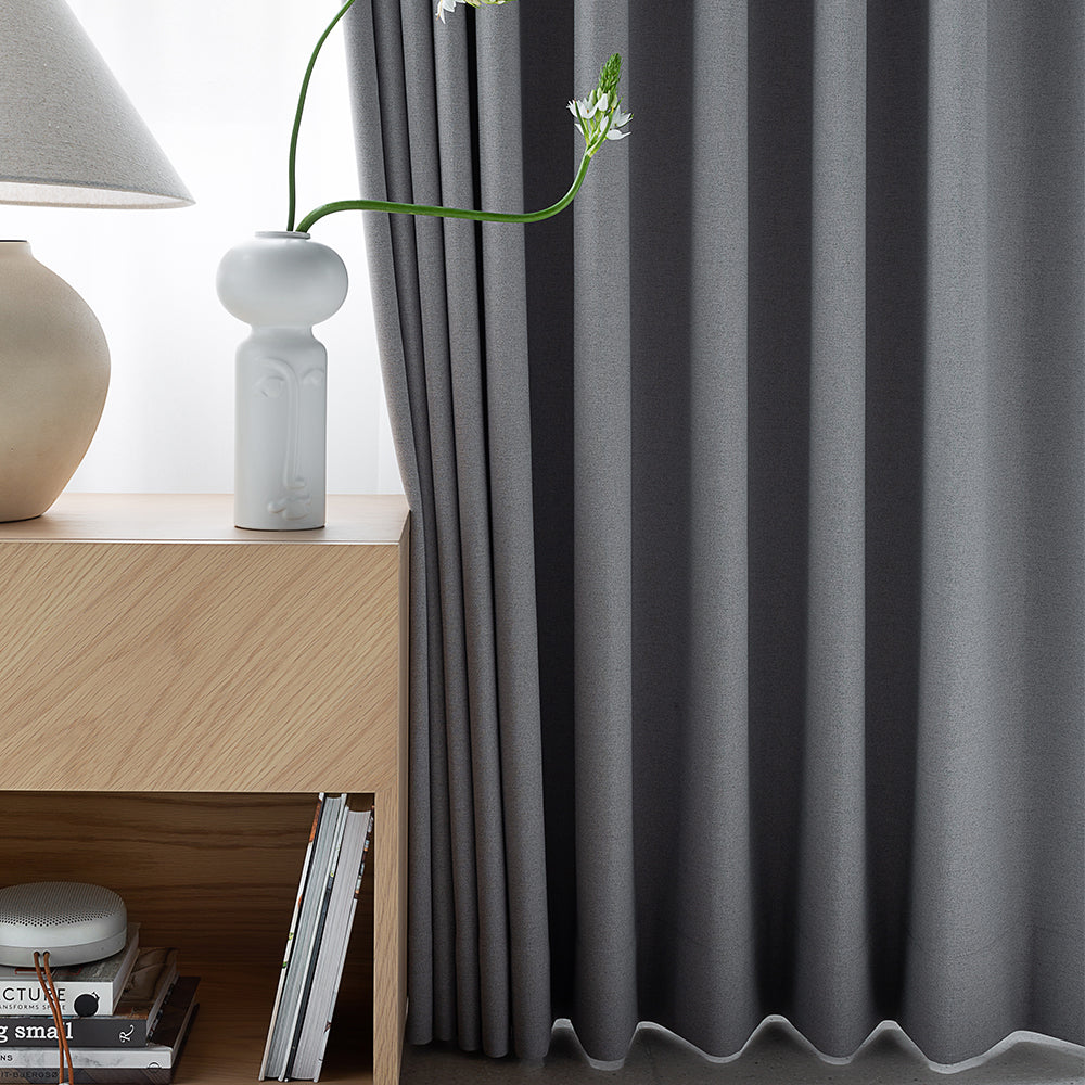 Premium Kapor Luxury Heavyweight Blackout Curtains - Denim Blue | Thermal Insulated Noise Reducing Pleated Drapes for Bedroom & Living Room | Custom Size Home Decor