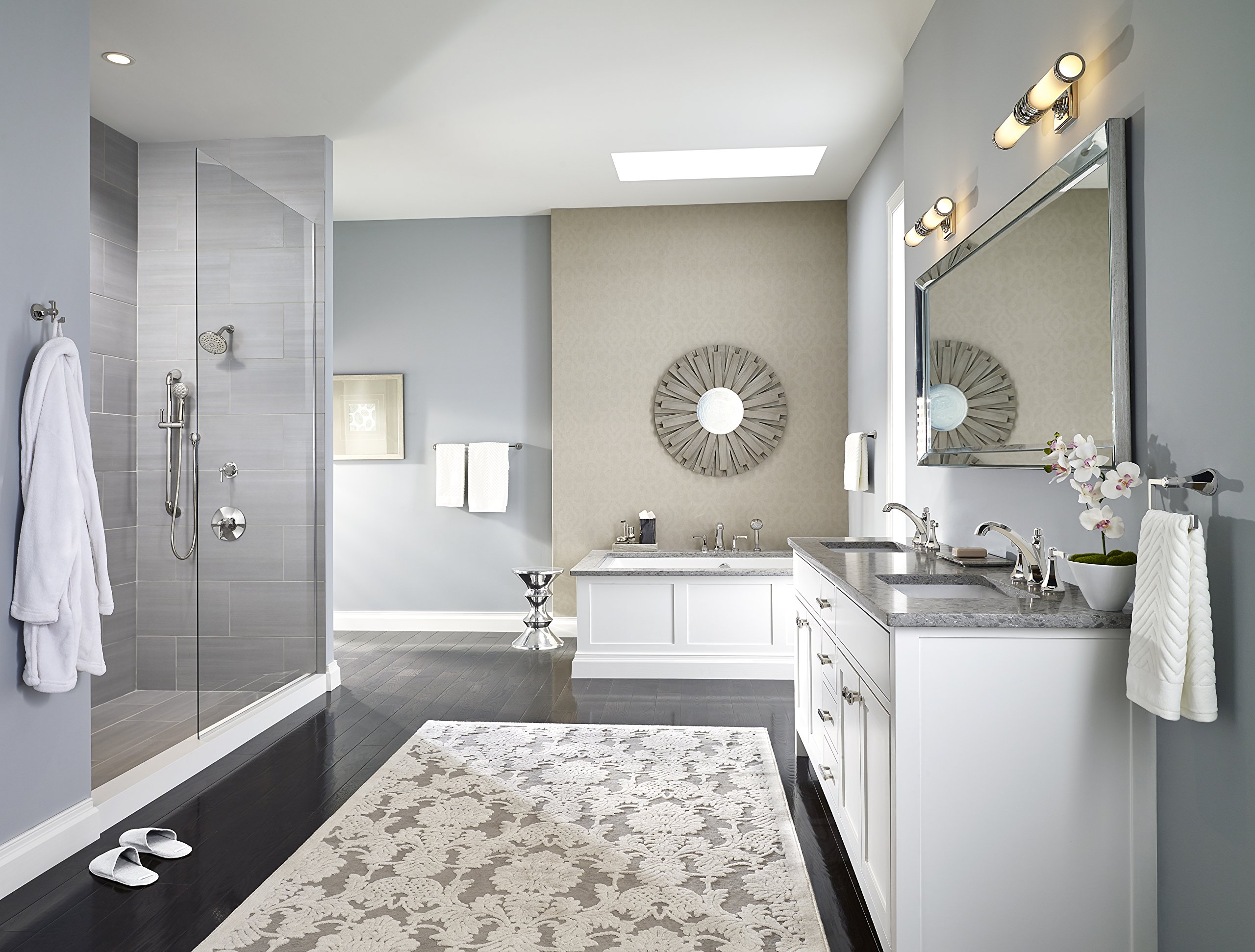 Pfister Arterra 24-Inch Bathroom Towel Bar in Polished Nickel - Perfect for Modern Bathrooms & Spa-Like Showers