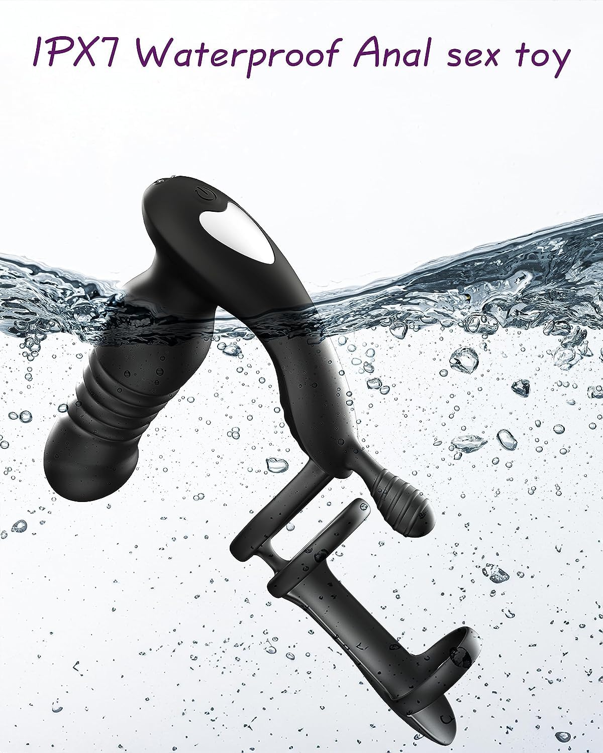 Powerful 3-in-1 Prostate Massager with Double Vibrating Anal Ring - Male G-Spot Stimulator & Penis Ring Sex Toy for Couples | Enhance Intimacy & Pleasure in Bedroom Play