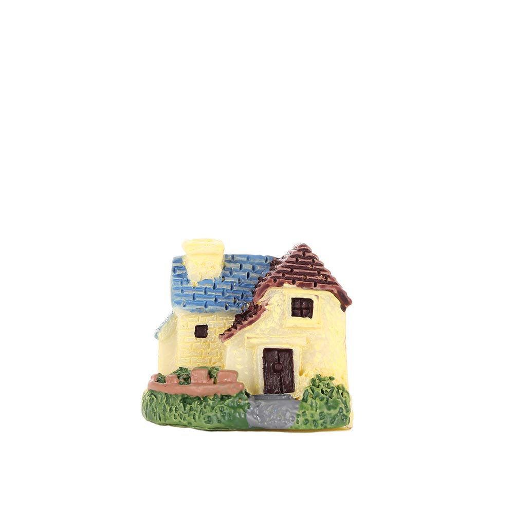 PULADE Miniature Fairy Garden House - Resin Mini Castle, Dollhouse Ornaments for Terrarium, Woodland Craft, Moss Landscape - Perfect for Fairy Garden Decor, DIY Miniature Scenes & Home Decoration
