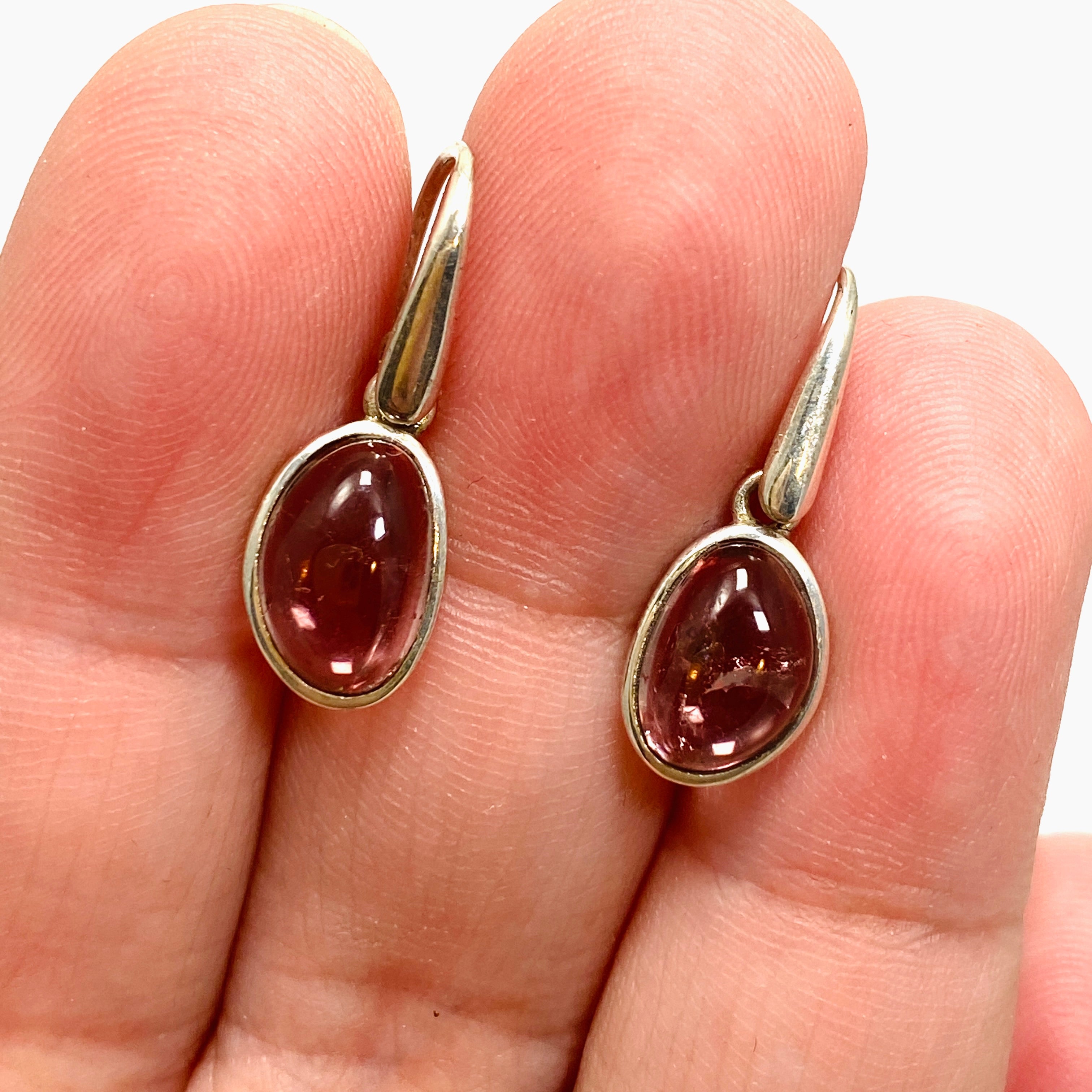 Natural Pink Tourmaline Freeform Cabochon Earrings - Handmade Boho Jewelry for Women - Perfect for Weddings, Parties & Everyday Wear